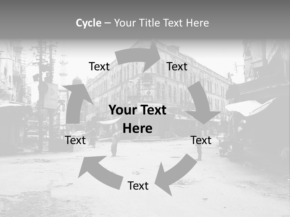 Black And White Photo Of The City PowerPoint Template
