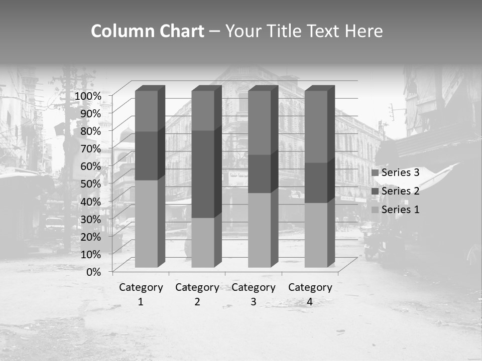 Black And White Photo Of The City PowerPoint Template