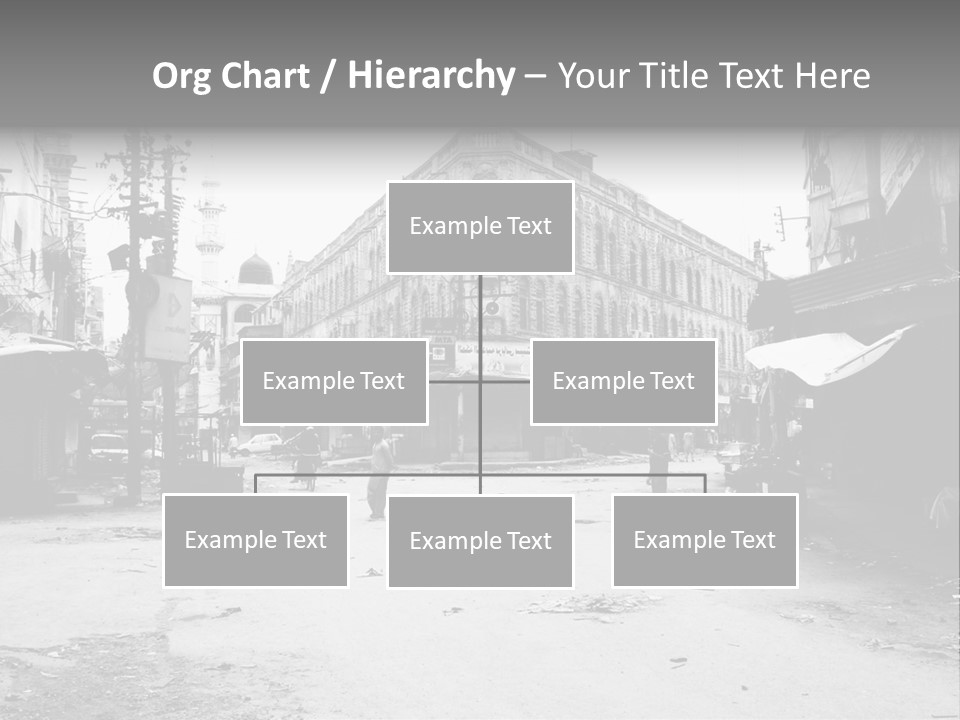 Black And White Photo Of The City PowerPoint Template