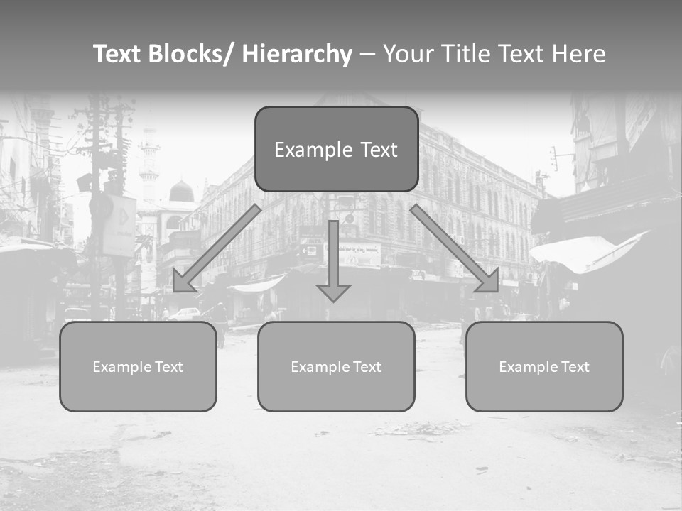 Black And White Photo Of The City PowerPoint Template