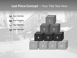 Black And White Photo Of The City PowerPoint Template