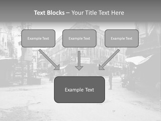 Black And White Photo Of The City PowerPoint Template