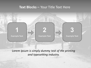 Black And White Photo Of The City PowerPoint Template