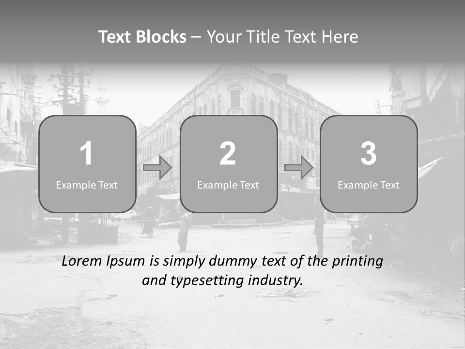 Black And White Photo Of The City PowerPoint Template