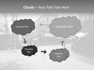 Black And White Photo Of The City PowerPoint Template