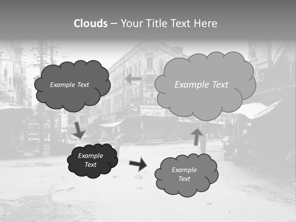 Black And White Photo Of The City PowerPoint Template