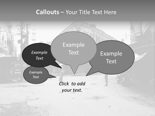 Black And White Photo Of The City PowerPoint Template