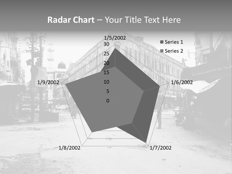 Black And White Photo Of The City PowerPoint Template