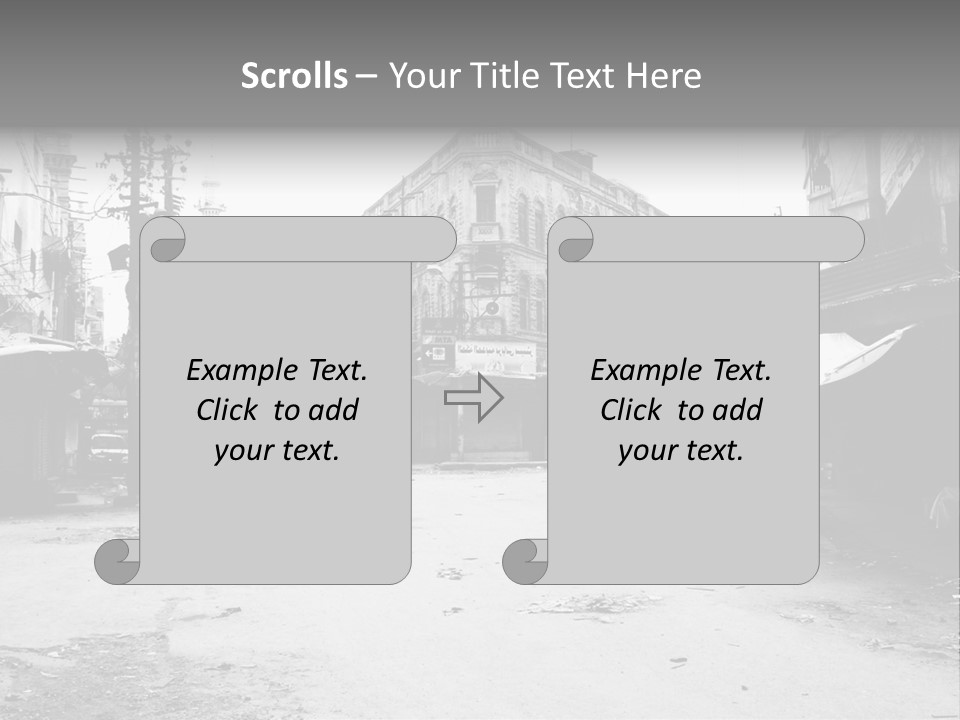 Black And White Photo Of The City PowerPoint Template