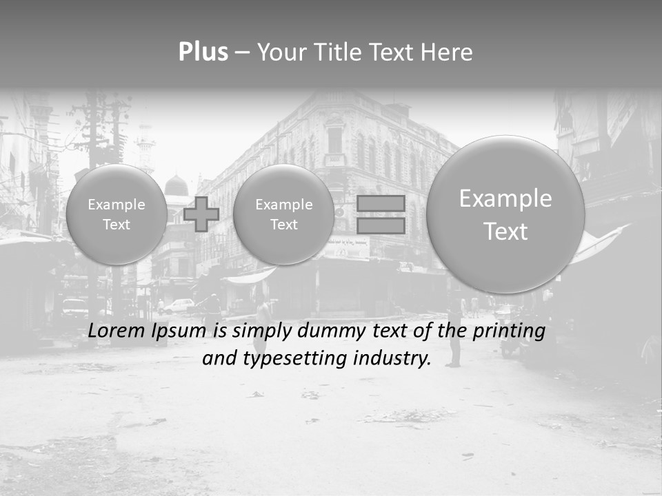 Black And White Photo Of The City PowerPoint Template