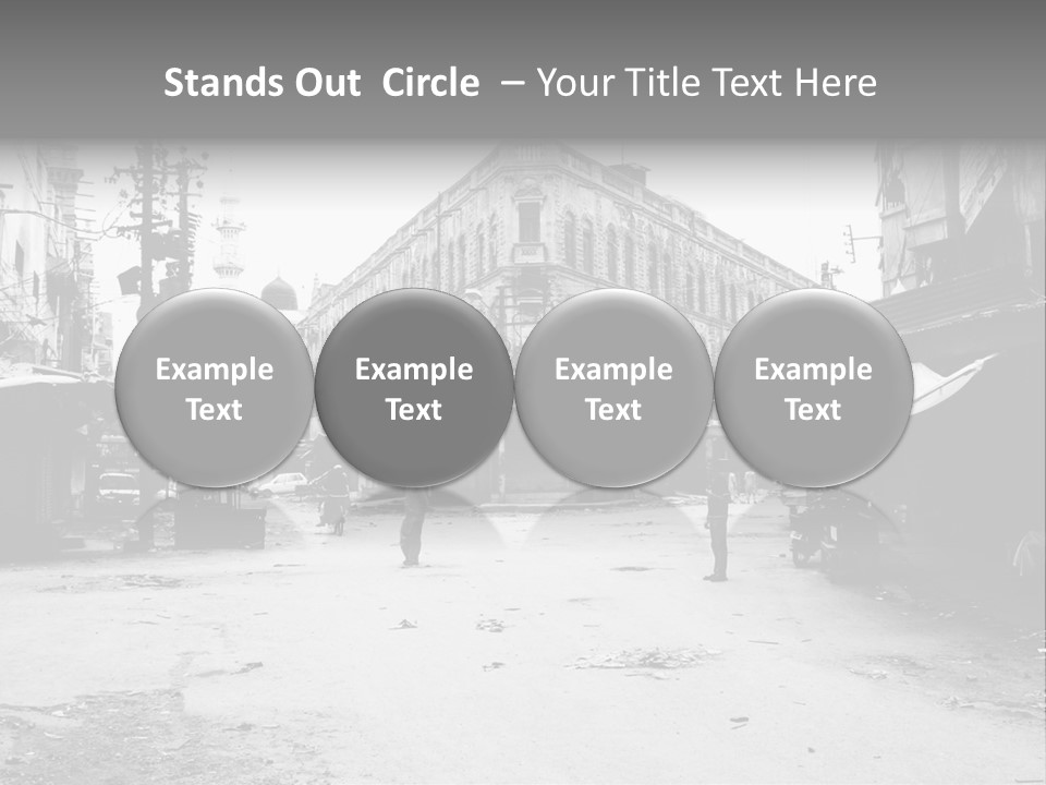 Black And White Photo Of The City PowerPoint Template