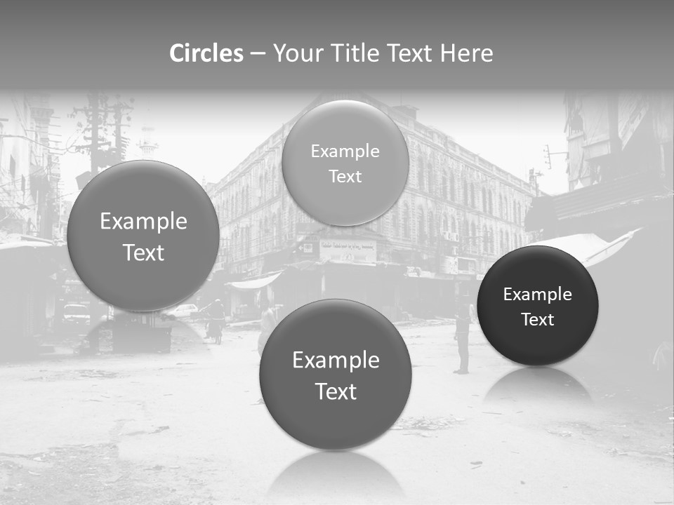Black And White Photo Of The City PowerPoint Template