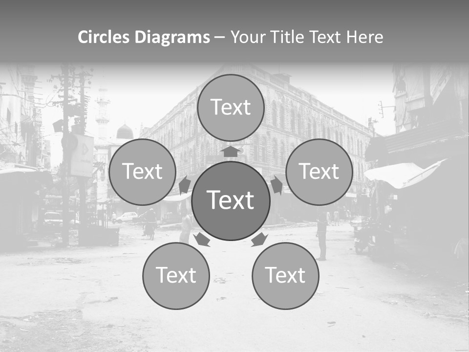 Black And White Photo Of The City PowerPoint Template