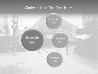Black And White Photo Of The City PowerPoint Template