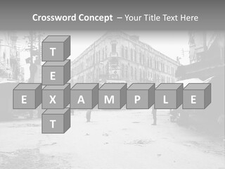 Black And White Photo Of The City PowerPoint Template