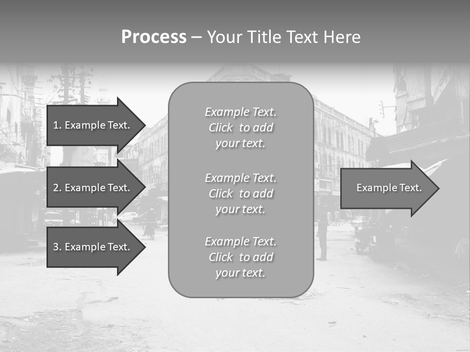 Black And White Photo Of The City PowerPoint Template