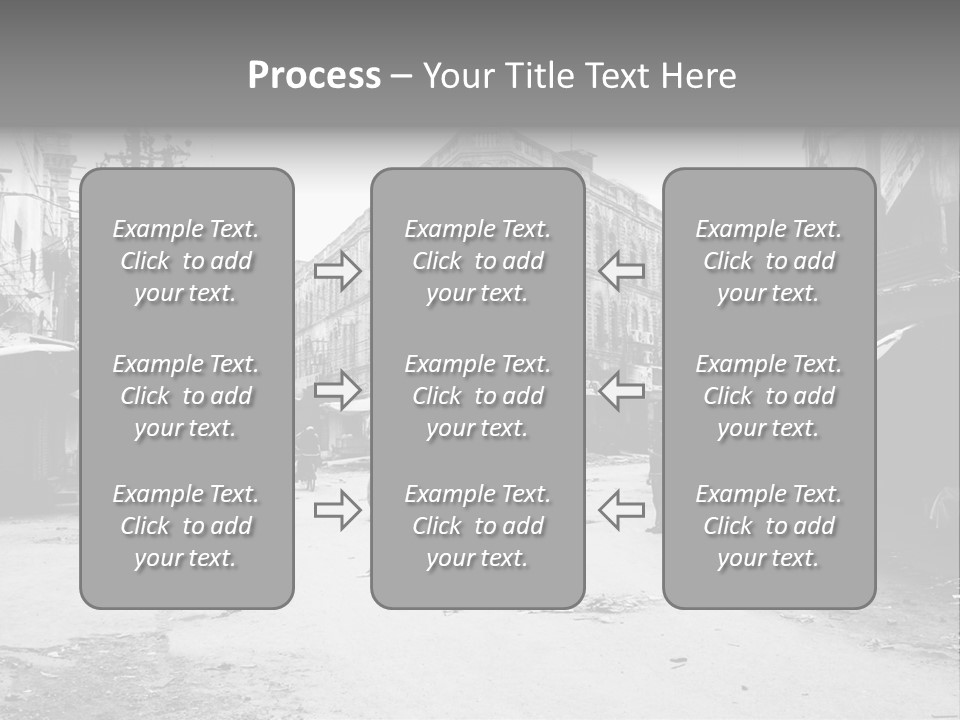 Black And White Photo Of The City PowerPoint Template