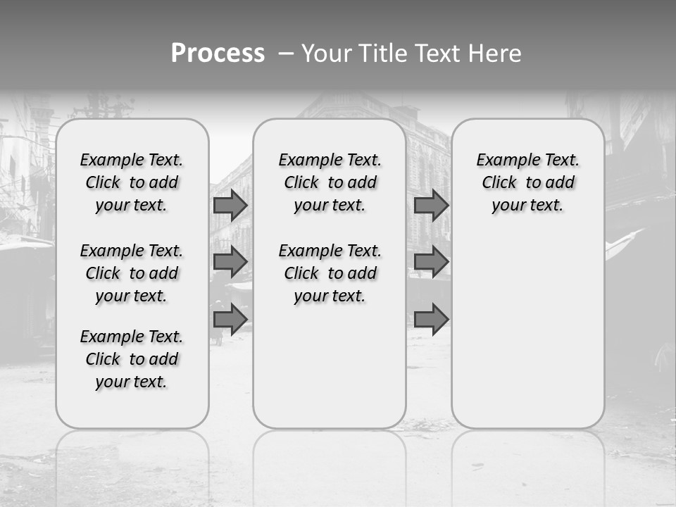 Black And White Photo Of The City PowerPoint Template