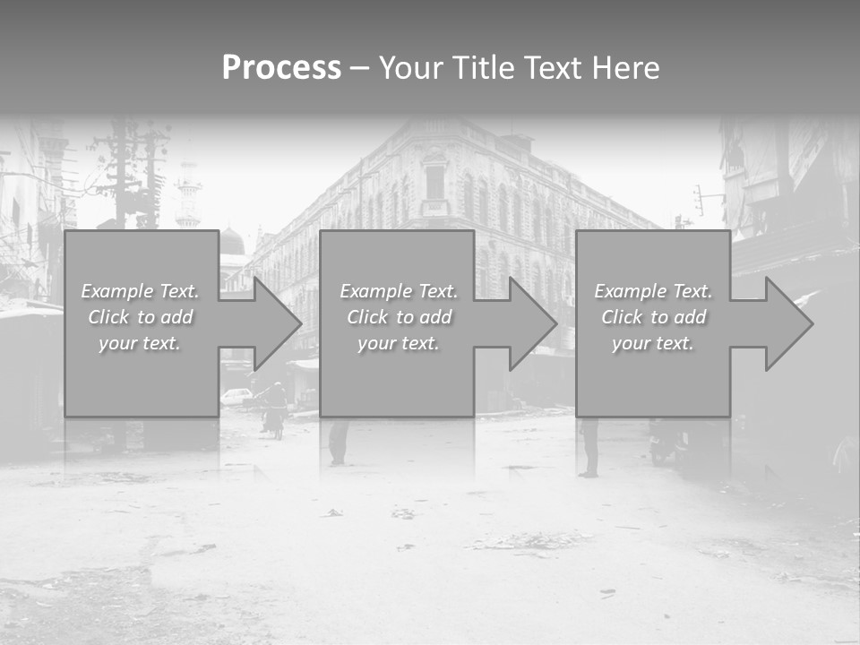 Black And White Photo Of The City PowerPoint Template