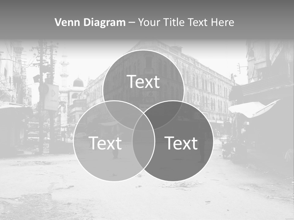 Black And White Photo Of The City PowerPoint Template