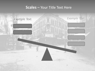 Black And White Photo Of The City PowerPoint Template