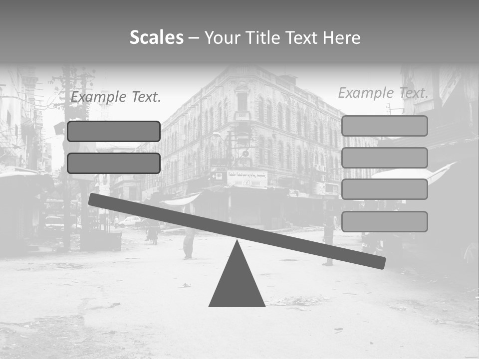 Black And White Photo Of The City PowerPoint Template