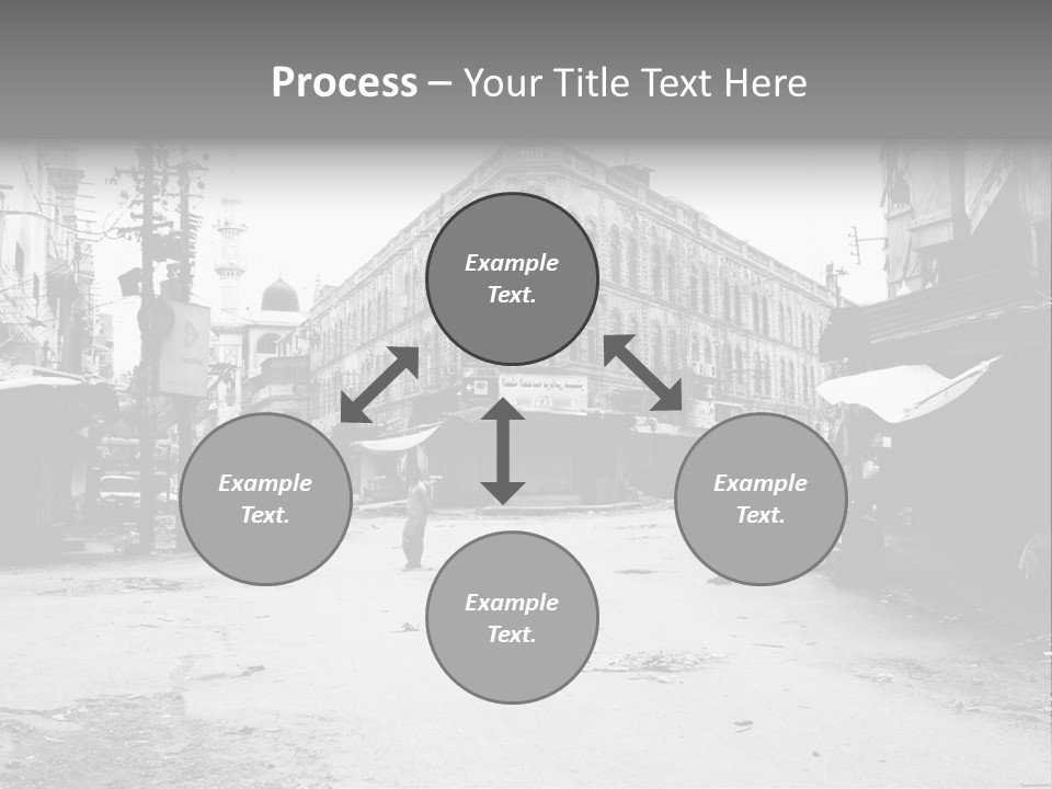 Black And White Photo Of The City PowerPoint Template