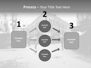 Black And White Photo Of The City PowerPoint Template