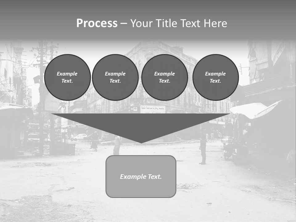 Black And White Photo Of The City PowerPoint Template