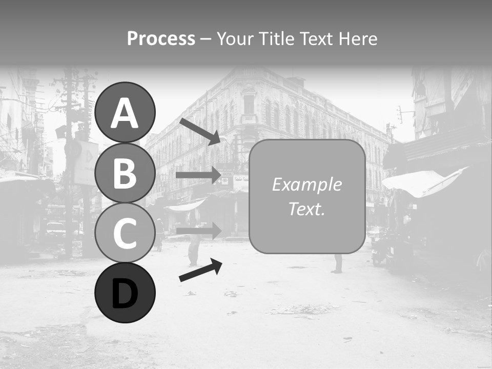 Black And White Photo Of The City PowerPoint Template
