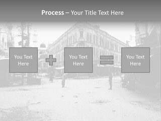 Black And White Photo Of The City PowerPoint Template