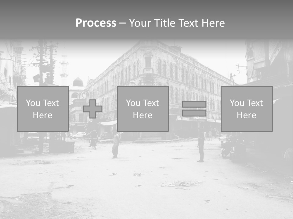Black And White Photo Of The City PowerPoint Template