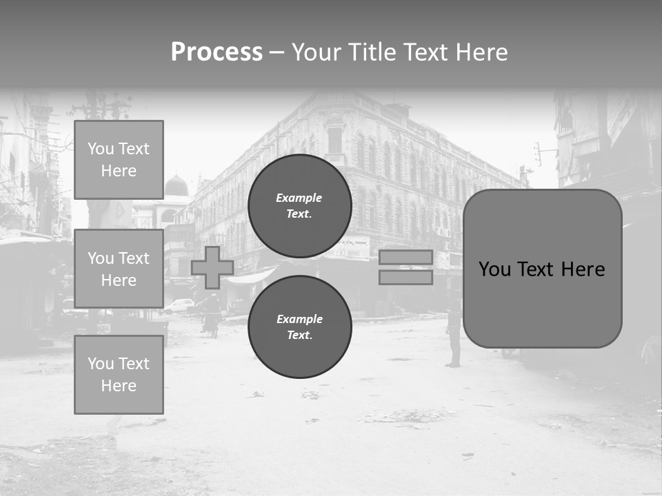 Black And White Photo Of The City PowerPoint Template