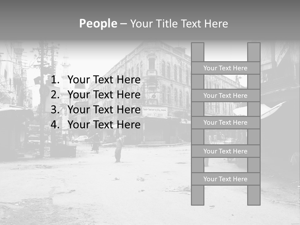 Black And White Photo Of The City PowerPoint Template