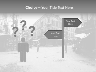 Black And White Photo Of The City PowerPoint Template