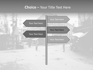 Black And White Photo Of The City PowerPoint Template