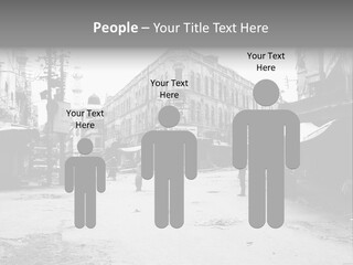 Black And White Photo Of The City PowerPoint Template