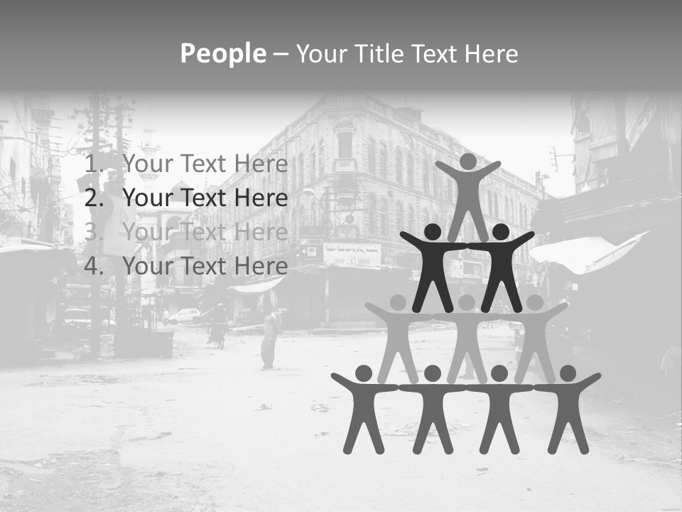 Black And White Photo Of The City PowerPoint Template