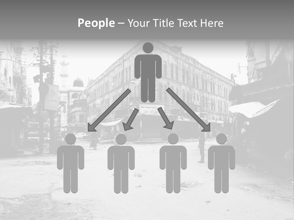Black And White Photo Of The City PowerPoint Template