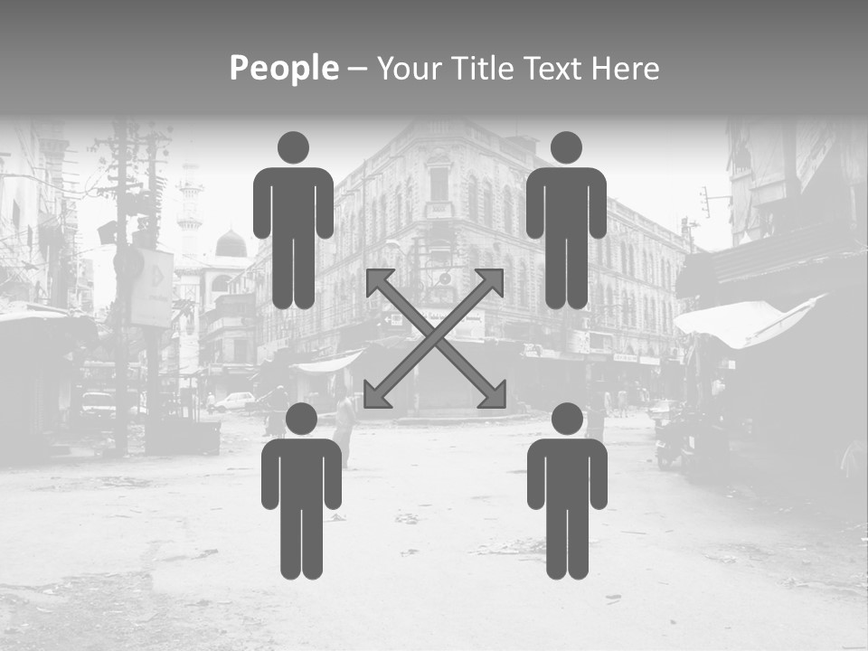 Black And White Photo Of The City PowerPoint Template