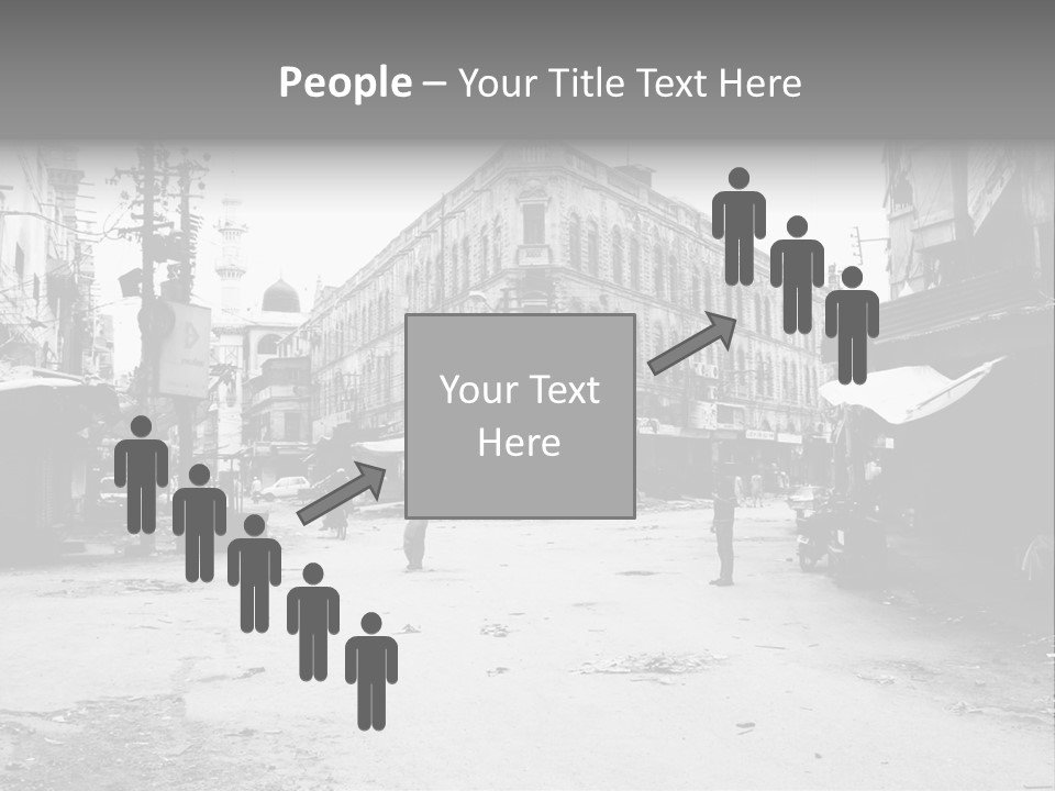 Black And White Photo Of The City PowerPoint Template