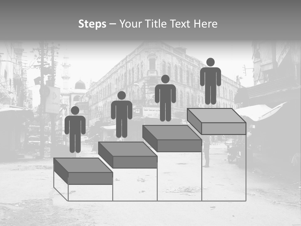 Black And White Photo Of The City PowerPoint Template