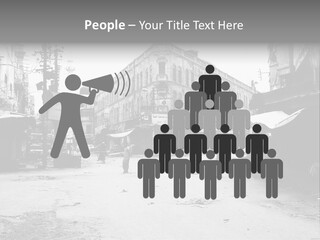 Black And White Photo Of The City PowerPoint Template