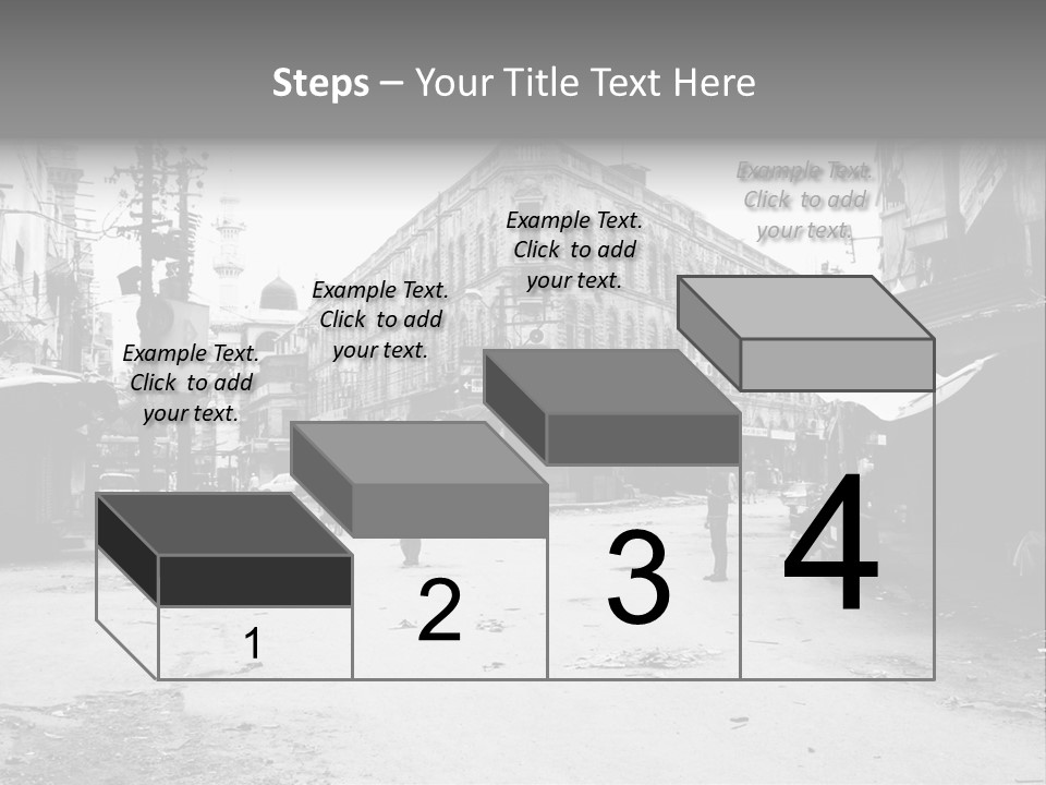 Black And White Photo Of The City PowerPoint Template
