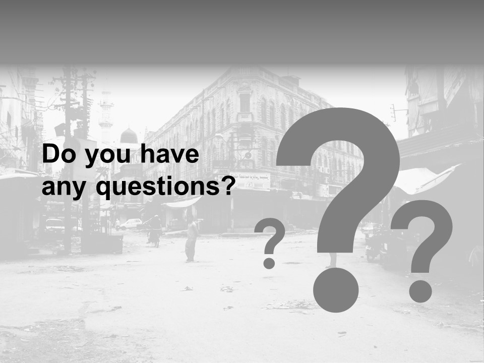 Black And White Photo Of The City PowerPoint Template