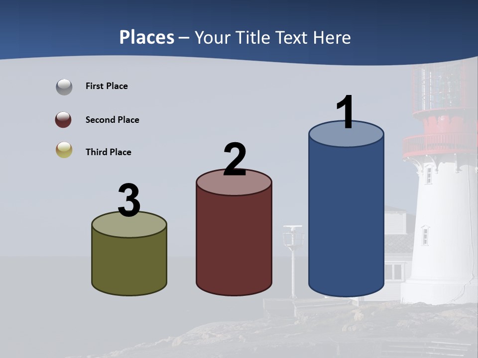 Lighthouse On The Shore PowerPoint Template