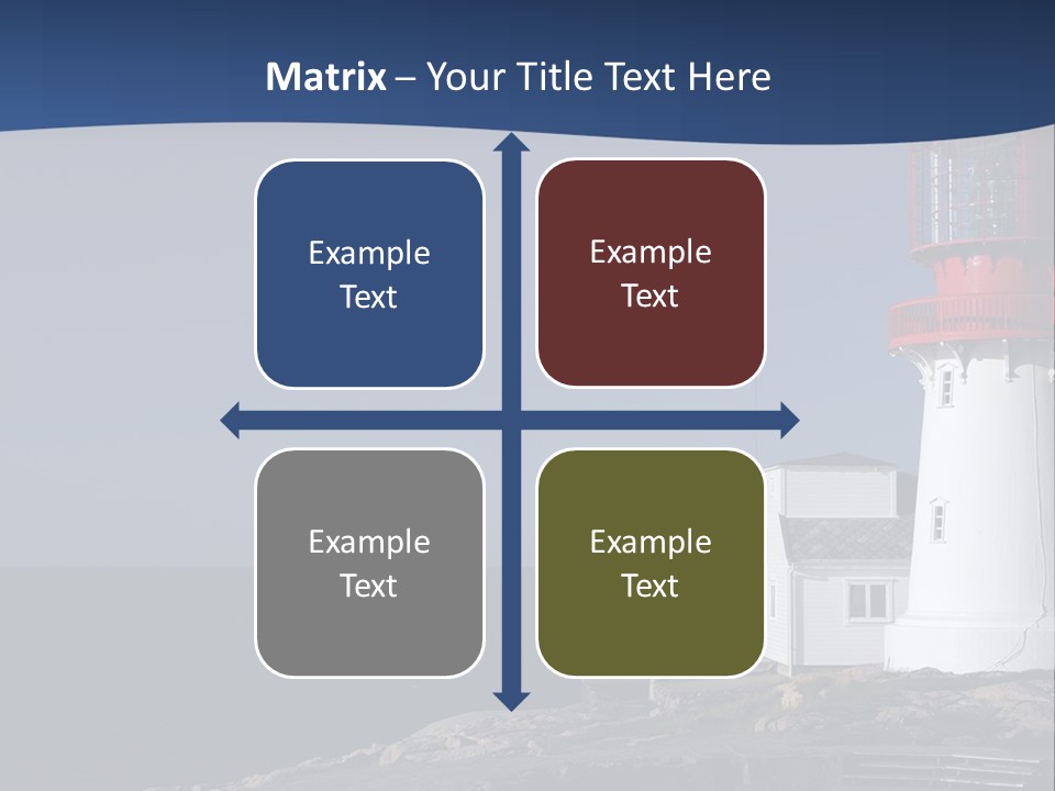 Lighthouse On The Shore PowerPoint Template