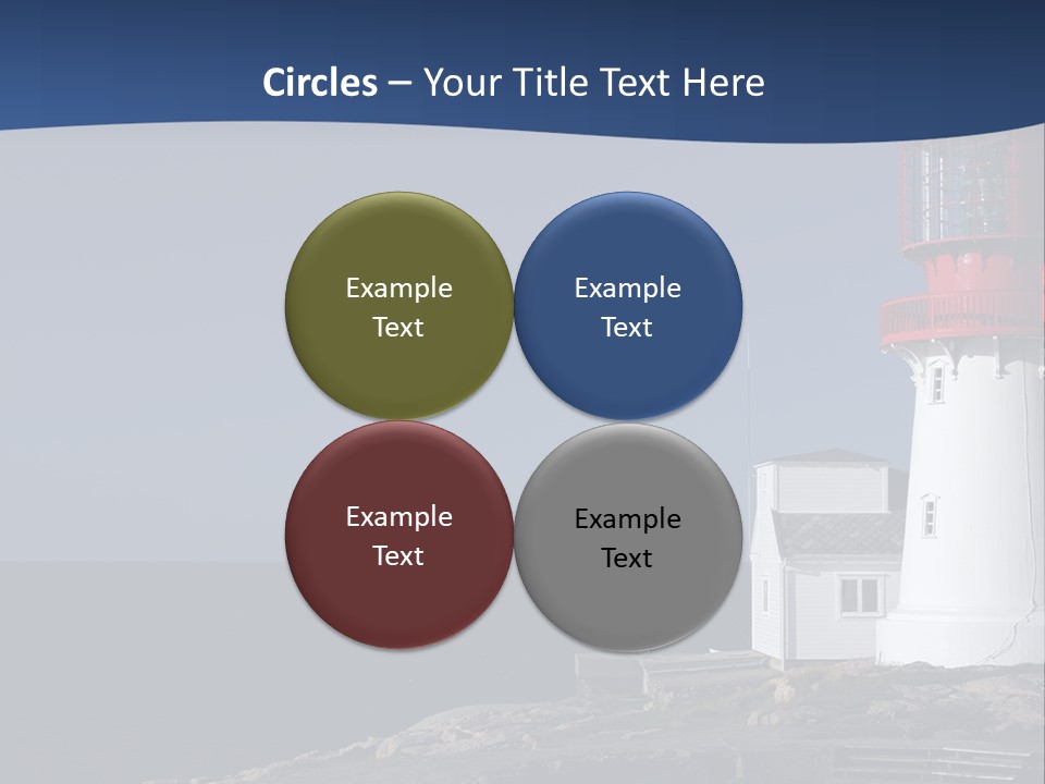 Lighthouse On The Shore PowerPoint Template