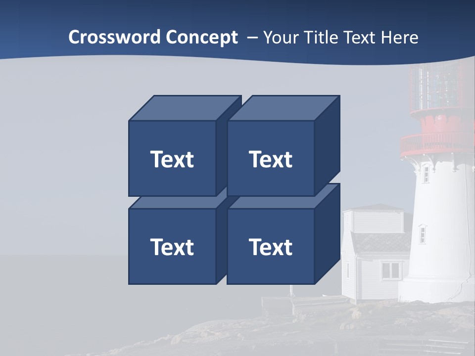 Lighthouse On The Shore PowerPoint Template