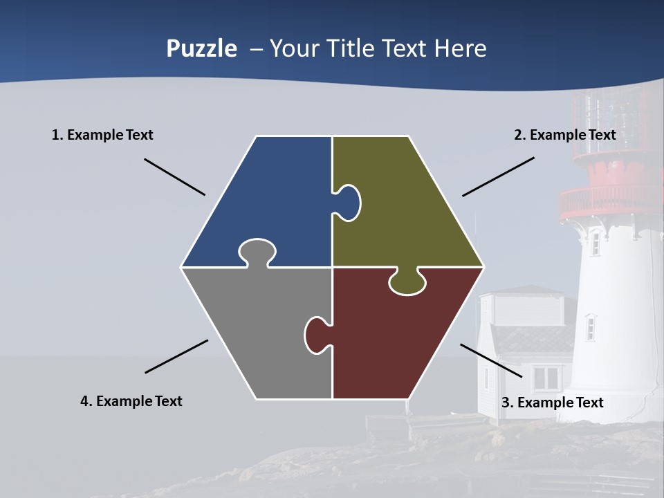 Lighthouse On The Shore PowerPoint Template